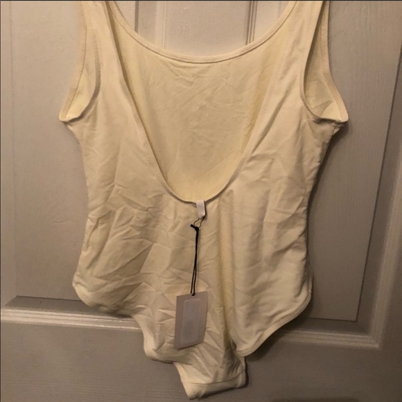 White solid & striped one piece swimsuit - Picture 7 of 7